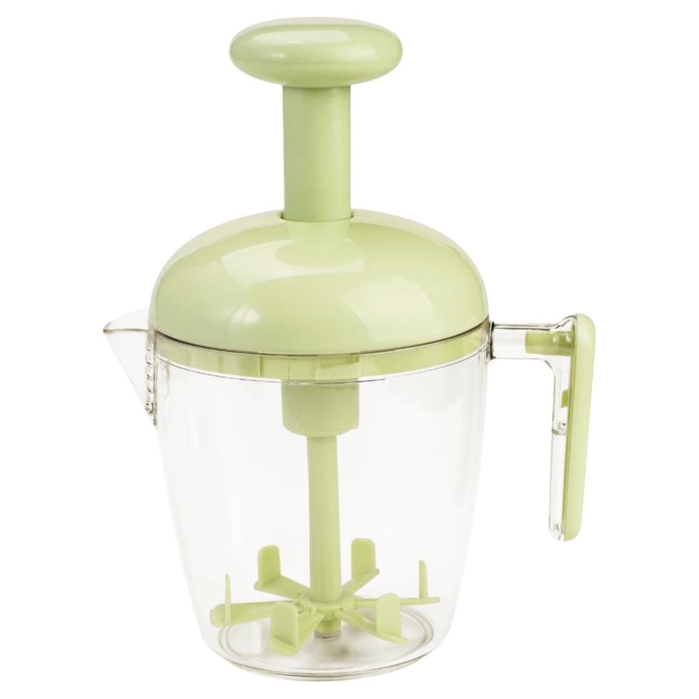 Multi-Blade Semi Automatic Whisk Push Rotary Mechanism Built-In Mesh Filter Egg Beater One-Hand Operation Ergonomic Design