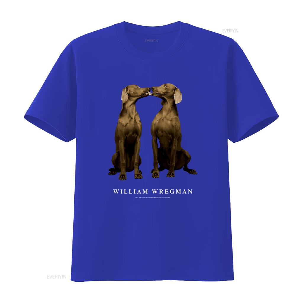 William Wegunisex 1993 T-shirt Weimaraner Hond Print Stijlvol Zwart Voor Liefhebbers Vintage Unisex Top Voor Dagelijks Gebruik Zacht
