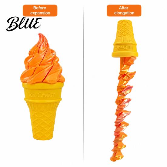 Interactive Stress Toys Telescopic Ice Cream Cone Fidget Toy Novelty Spiral Swords Sensory Creative Party Favors Relief Toy for Anxiety Portable