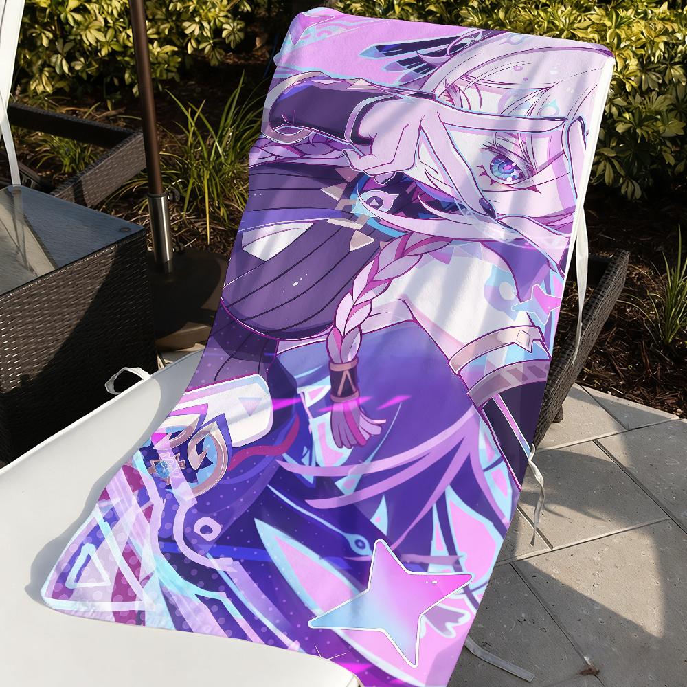 Game Genshin Citlali Impact Towel Sports Quick Dry Travel Camping Gear Sandproof Soft Light Large Beach Towel