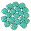Aqua Copper Turquoise Cushion Cabochons, Turquoise Gemstone, Handmade Jewelry Stone for Ring Pendant, Loose Turquoise