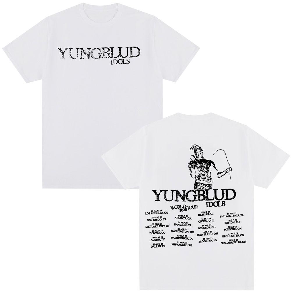 Yungblud IDOLS World Tour T Shirts Fan Gifts Mens Women Clothing Hip Hop Short Sleeve Tshirts Oversized Summer Cotton Tshirt