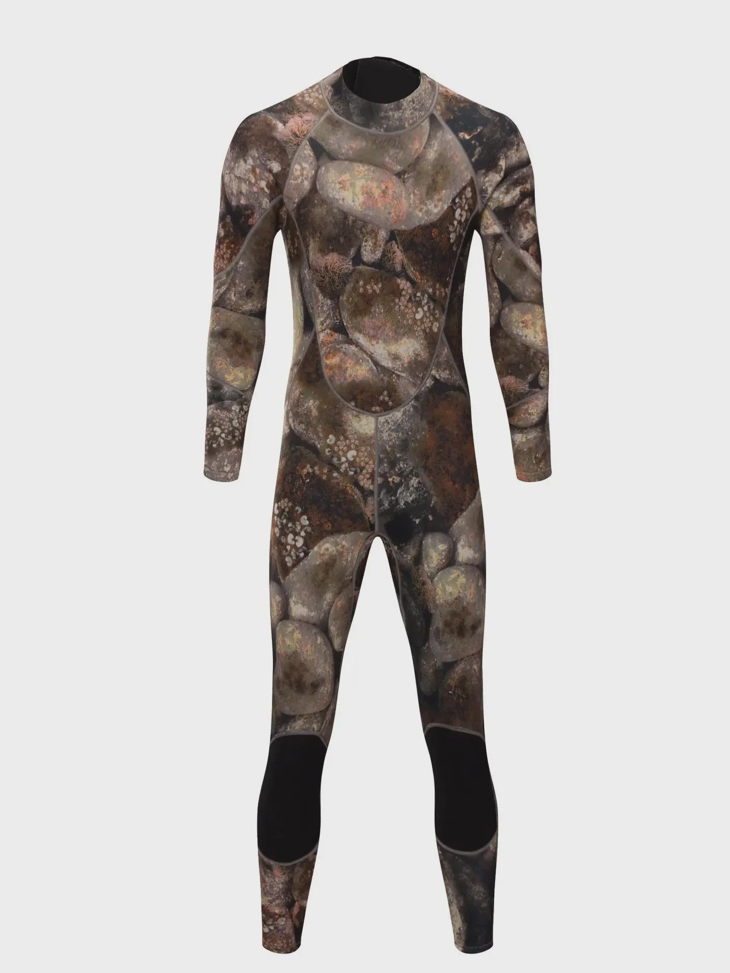

Мужской камуфляжный гидрокостюм 3 мм — утолщенный для защиты от холода, фридайвинга, рыбалки, охоты и спасательных работ. Large