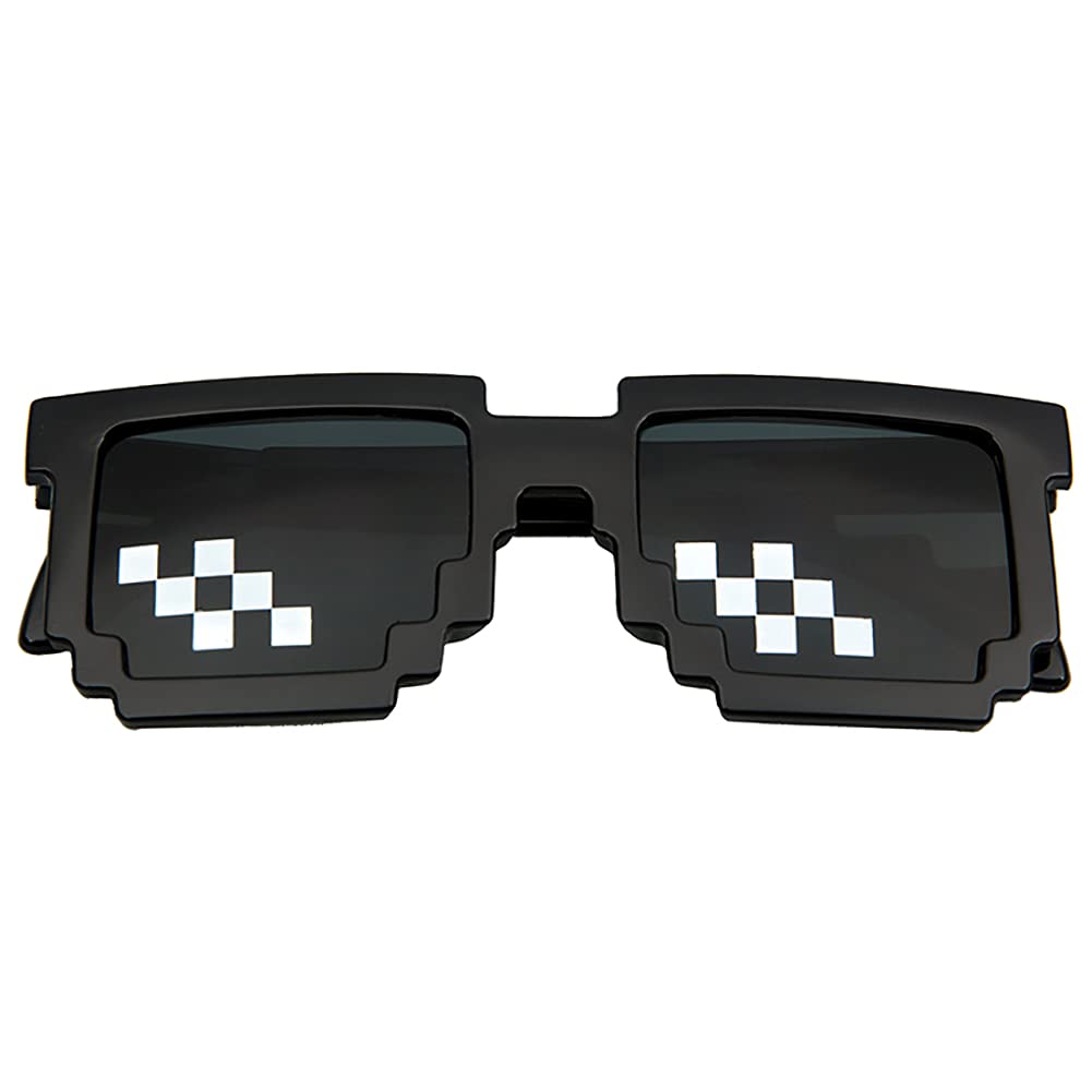 [Rio Grande] Funny, Unique, Pixel Art Alien X-Shaped Sunglasses (Pixel Art) ZM-SG6716-A