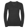 Russell Collection Womens/Ladies Knitted V Neck Jumper