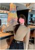Women's 2024 Luxe Lace Knit Base Layer: White Half-High Neck Top for Spring, Autumn, Winter