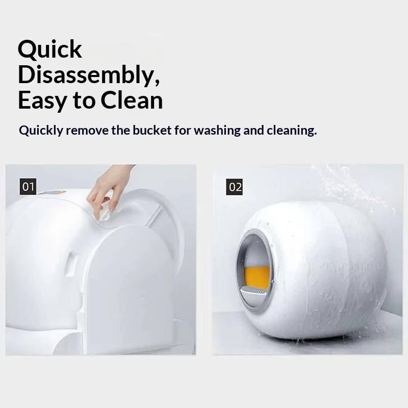 Arenero Para Gatos Automatico EU Warehouse Dropshipping cat Automatic Litter Box Self Cleaning with Odor Control