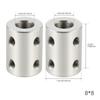 Stiv akselkobling Motorkobling Koblingshylse 5mm/8mm/10mm #45 Stål Sølv for 3D-skriver / RC-robot / Bilmodellaksel / DIY-koder