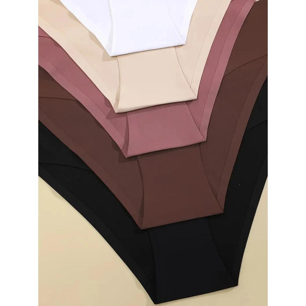 7Pcs Ice Silk Seamless Underwear For Women Sexy Ultra-thin Low Waist Panties Female Comfortable Soild Briefs Lingerie