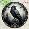Vintage Crow Wreath Round Aluminum Sign