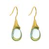 Luxury Blue Crystal Water Drop Dangle Earrings for Women Temperament  Multicolor Zircon Wedding Bride Charm Korea Jewelry Gift