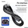 Universal 3-Prong Power Cord for Rice Cooker, Computer Desktop, Hot Pot, and Electric Wok