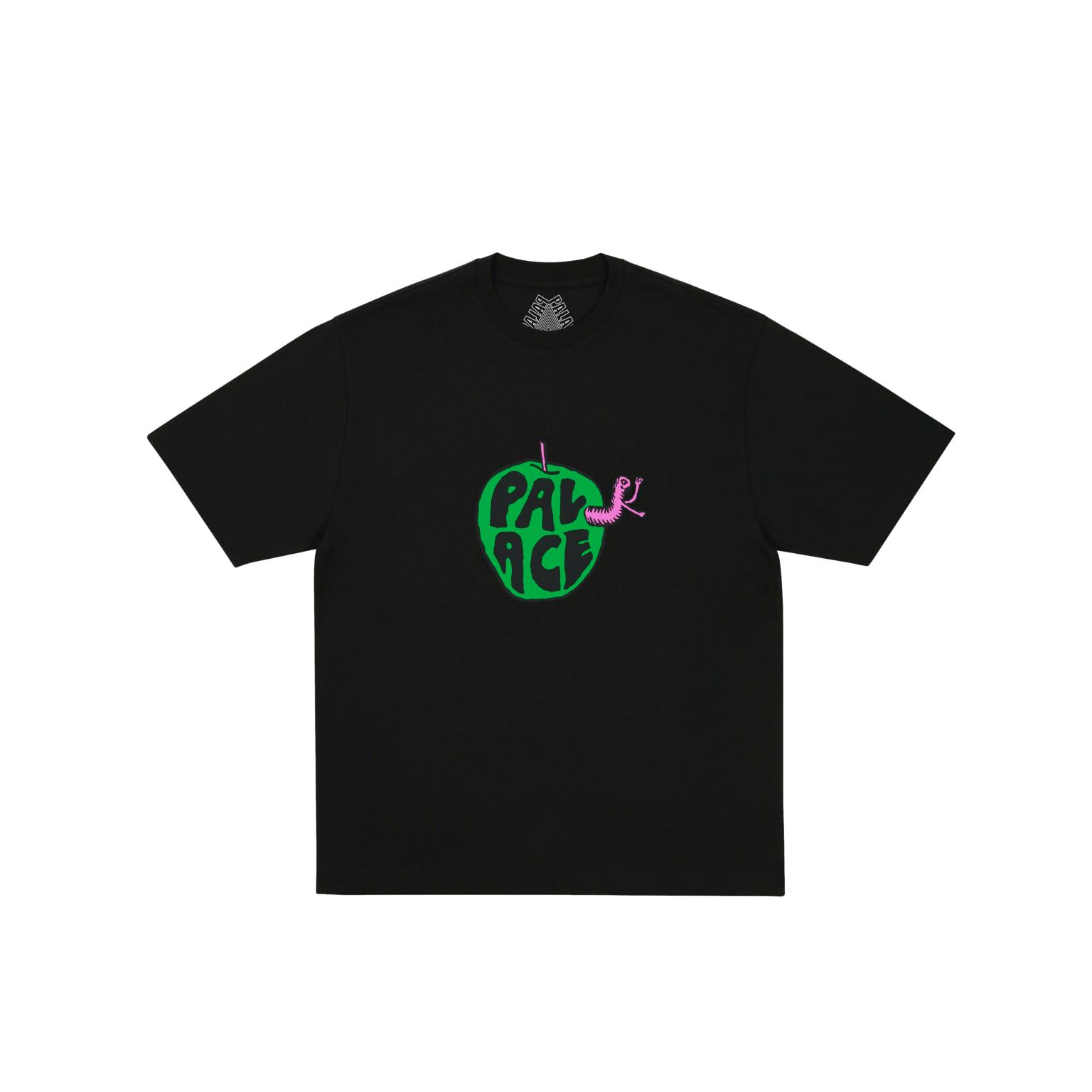 Palace Черная футболка Bad Apple Унисекс Топы P28TS156 M