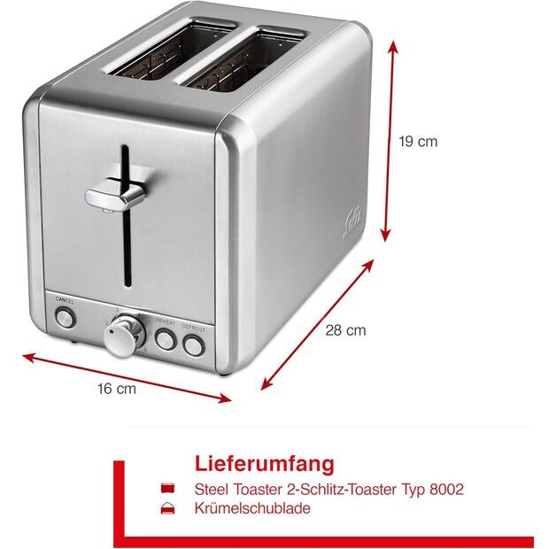 Toaster Solis Typ 8002 Steel (92012)