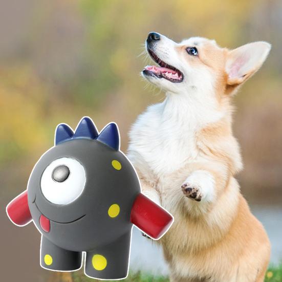 Chew Toy Built-in Sounder Cartoon Style Bite Resistant Wear-resistant Harmless Teeth Cleaning Scentless Squeaky Cartoon Animal Sound Doll for Home Use