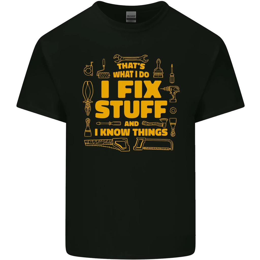 I Fix Stuff Funny Carpenter DIY Tradesman Kids T-Shirt Childrens