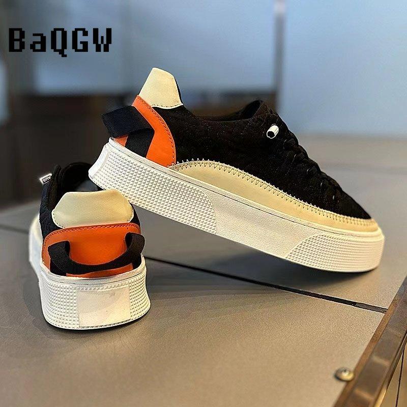 Fashion Korean Style Fashion Flat Walking Vulcanized Shoes Male Comfortable Sport Sneakers Men Korean Sneakers Casual Running Shoes Men