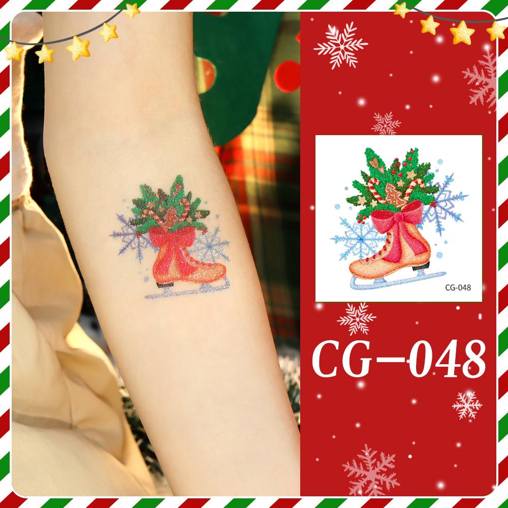 Ruikalong Christmas Cartoon Temporary Tattoo Stickers for Face and Arms