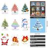 Christmas Static Cling Window Stickers Colorful Christmas Tree Decals Home Office Shop Window Decor Holiday Festival Atmosphere