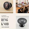 5pcs Matte Black Zinc Alloy Round Pulls, Kitchen Cabinet Knobs with Screws, Ideal for Drawers, Dressers & Closet Doors