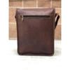 Women's Real Leather Messenger Shoulder Bag Cross Body Satchel (Vintage Brown)