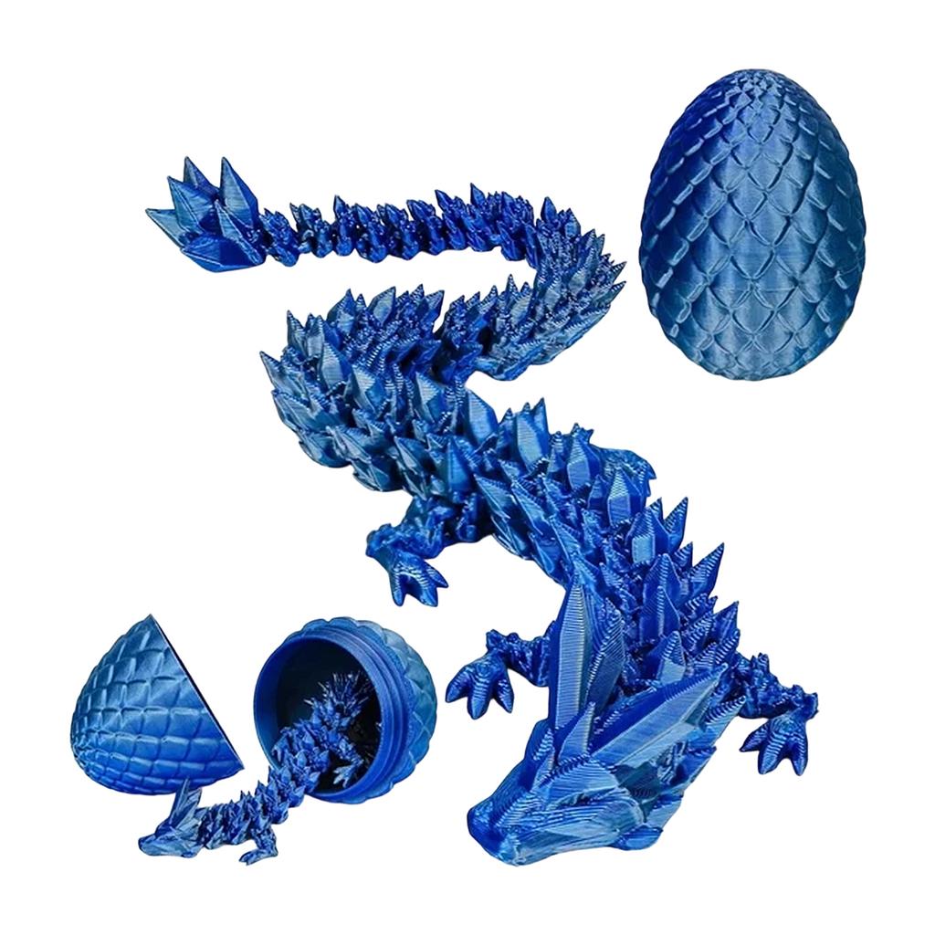 3D Printed Dragon Egg and Dragon Model Set Includes 13cm Dragon Egg and 30cm Dragon Figurine Detailed Texture Design Collectible Display