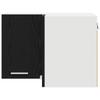 Wall Mounted Corner Cabinet In Black Oak and White 57 X 57 X 40 Cm