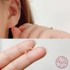 S925 Sterling Silver Hollow Heart Small Ear Studs Screw Beads Ear Bone Studs Simple Fashionable Ear Accessories for Women