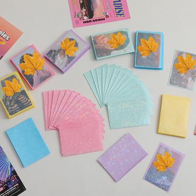 20 adet/paket Aşk Kalp Renkli Kpop Toploader 61mm * 91mm Kart Fotocard Kollu Idol Fotoğraf Kartları Koruyucu saklama çantası