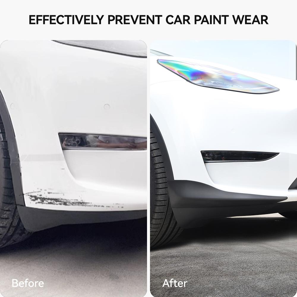 YZ Für Tesla Model Y 2025-2025 Frontstoßstange Antikollisionsleiste TPE Front Ecklippe Schutzabdeckungen Auto Zierleisten Zubehör