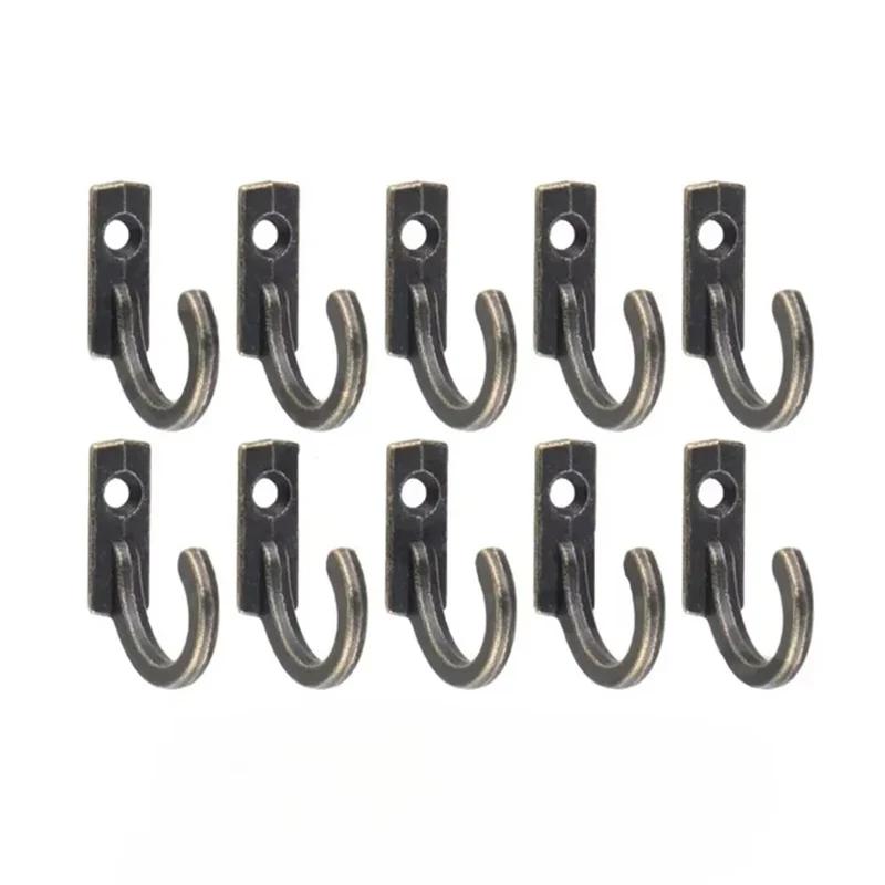 

10 шт. маленькие антикварные крючки настенная вешалка изогнутая пряжка рог замок застежка крючок для деревянной шкатулки для украшений фурнитура для дома пальто шляпа одежда