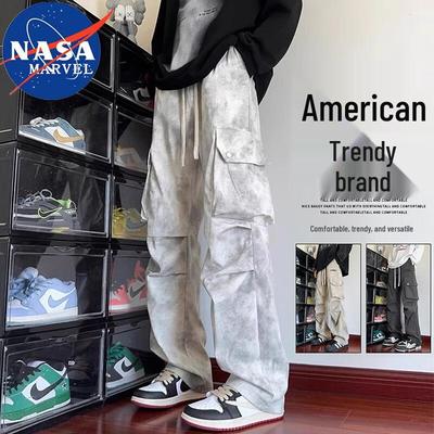 NASA MARVEL Men's Loose Straight Cargo Pants