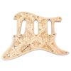 11 otvorů Elektrická kytara Pickguard Náhradní Květinový vzor Poškrábaná deska Javorové dřevo Kytarový Pickguard Snadná instalace