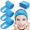 3pcs Spa Headband Hairband Sports Sweat Head Wrap Towel Hair Wraps Non-slip Stretchable Washable for Women Makeup Face Wash
