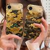 Golden surging waves For IPhone 17Pro Max 16 17 Pro 15 Pro 14 13 Plus 12 Mini 11Pro Max XR 16E 17 Air Golden glass phone case