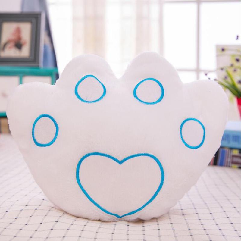 Luminous Pillow Star Cushion Colorful Glowing Pillow Plush Doll Star Heart Bear Paw Led Light Toys For Girl Kids Christmas Gifts