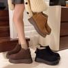British Style Thick-soled Cigarette Boots Women's 2025 Autumn and Winter New Velvet Suede Martin Boots Short Thin Boots Short Boots