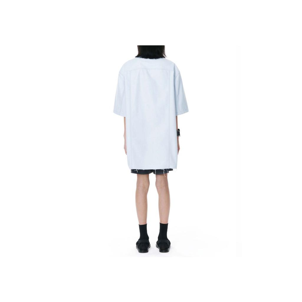 WE11DONE Ss22 Logo Print Graffiti Short Sleeve Shirt Men Shirts WD-BL1-22-203-M-SK