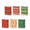 12 Pcs Paper Goodie Bags With Handles Treat Candy Bags Christmas Gift Bags  For Holiday Party