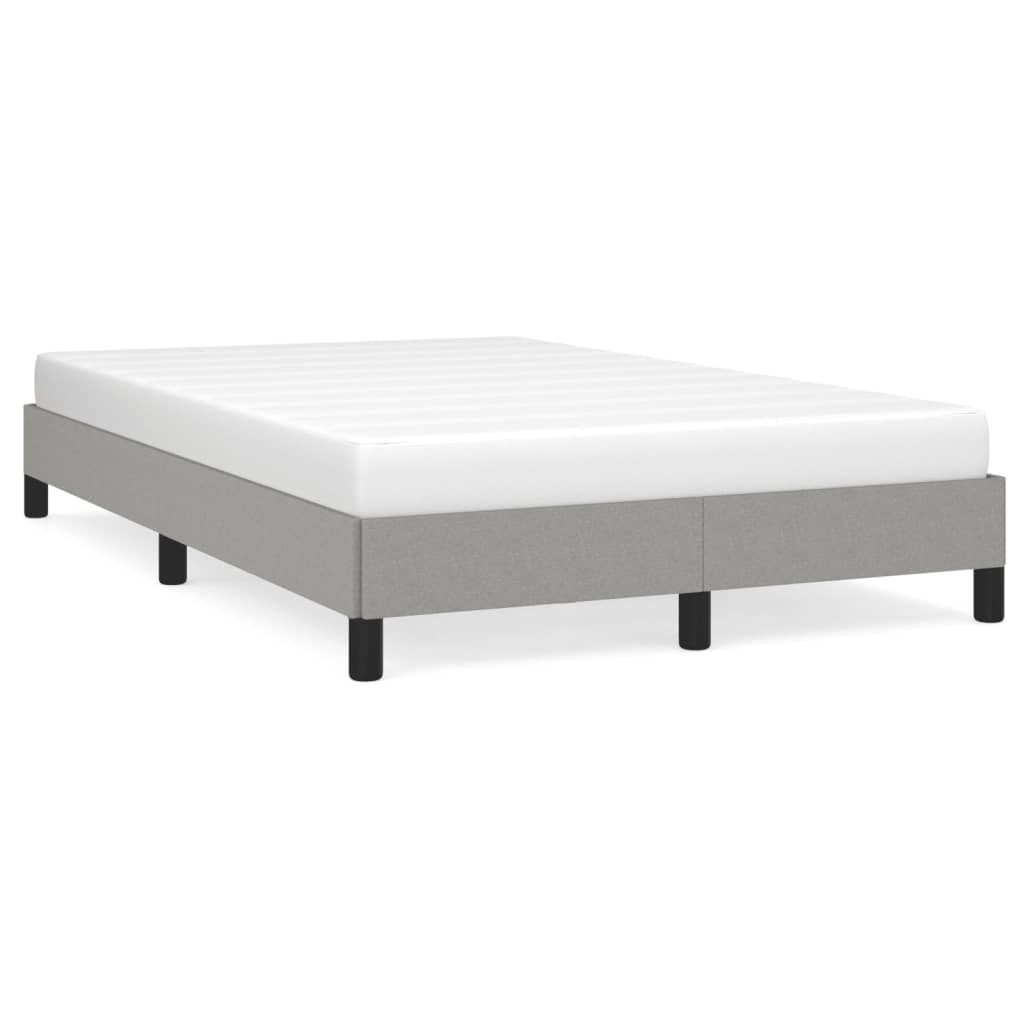 Bed Frame without Mattress Light Grey 120 x 190 cm Fabric