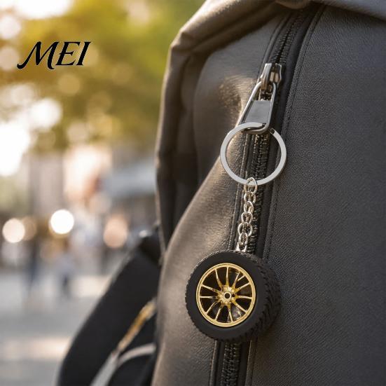 Wheel Keychain Car for Backpacks, Key Ring Holder, Bag Pendant Handbag Decorative Accessory, Gift Enthusiasts Portable Holder