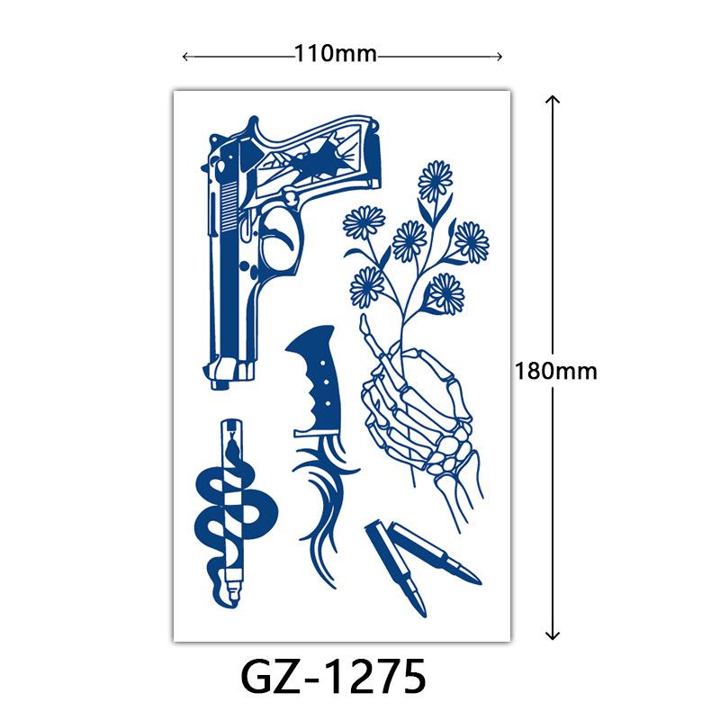 Herbal Tattoo Stickers, Juice Tattoo Stickers, Semi-Permanent English Letter Tattoo Stickers Tattoo