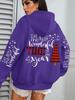 Women's Creative Christmas Tree Print Hoodie - Casual Loose Autumn Pullover