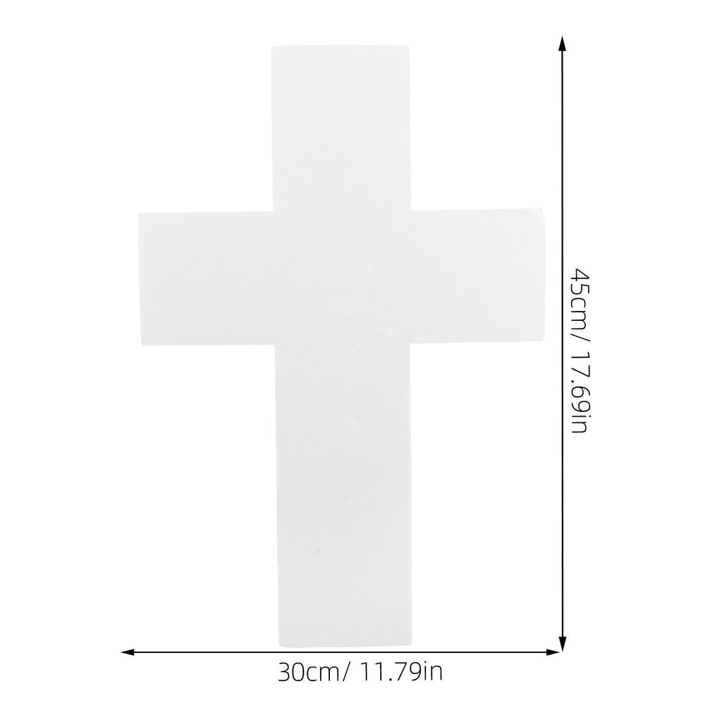 Leeres Schaumstoffkreuz Form DIY Bastelprojekt Polystyrol Unbemalt Religiöse Feier Dekoration für Weihnachten Ostern Kommunion
