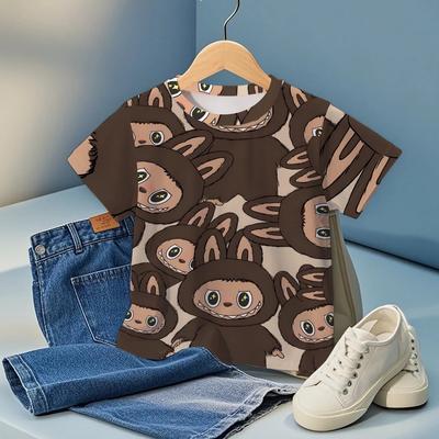 Niedliche Jungen Mädchen Kleidung Cartoon Figur Grafikdruck Kinder T-Shirts Cool Bequeme Mode Oberteile Geburtstagsgeschenke