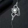 Elegant zinc alloy strap round quartz womens watch with amphibole decoration stylish accessory no chronograph