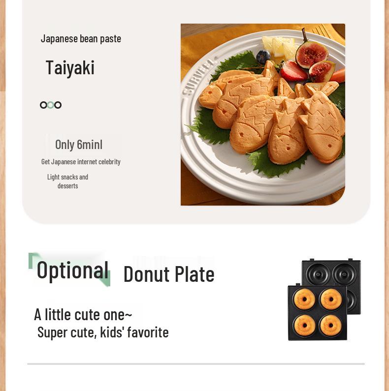 "Yidepu Portable Multi-Functional Breakfast Machine: Non-Stick Bread Maker, Baking Tray, Egg Fryer, and Sandwich Press".
