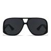 Trendy Pilot Toad Sunglasses Retro Large Frame UV400 Women Sunshade Eyeglasses Double Beam Fashion