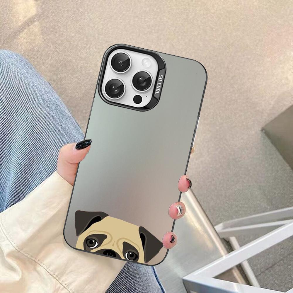 

Чехол для телефона с кошкой и французским бульдогом для iPhone 16 15 14 13 12 11 Pro Max X XR XSMAX 8 7 Plus, матовый противоударный задний чехол iPhone 14 pro