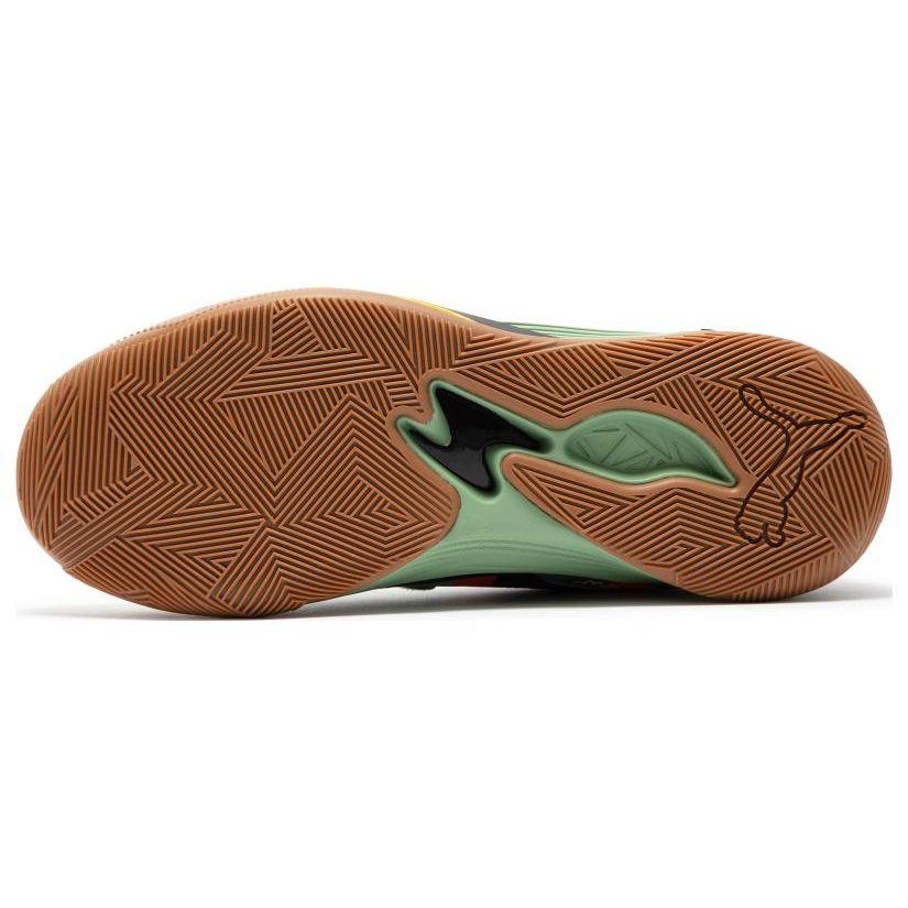 Puma Trc Blaze Court Black Fives Fashion Versatile Non-Slip Durable Low-Top Basketball Shoes Men sneaker Green 377583-02